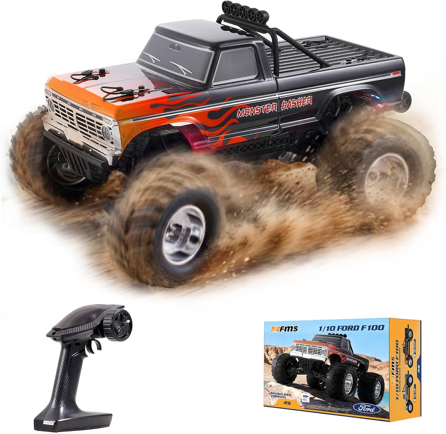 1/10 Ford F-100 Fırçasız Monst - Rc Hobby Grade Monster Truck incelemesi ve fiyatı